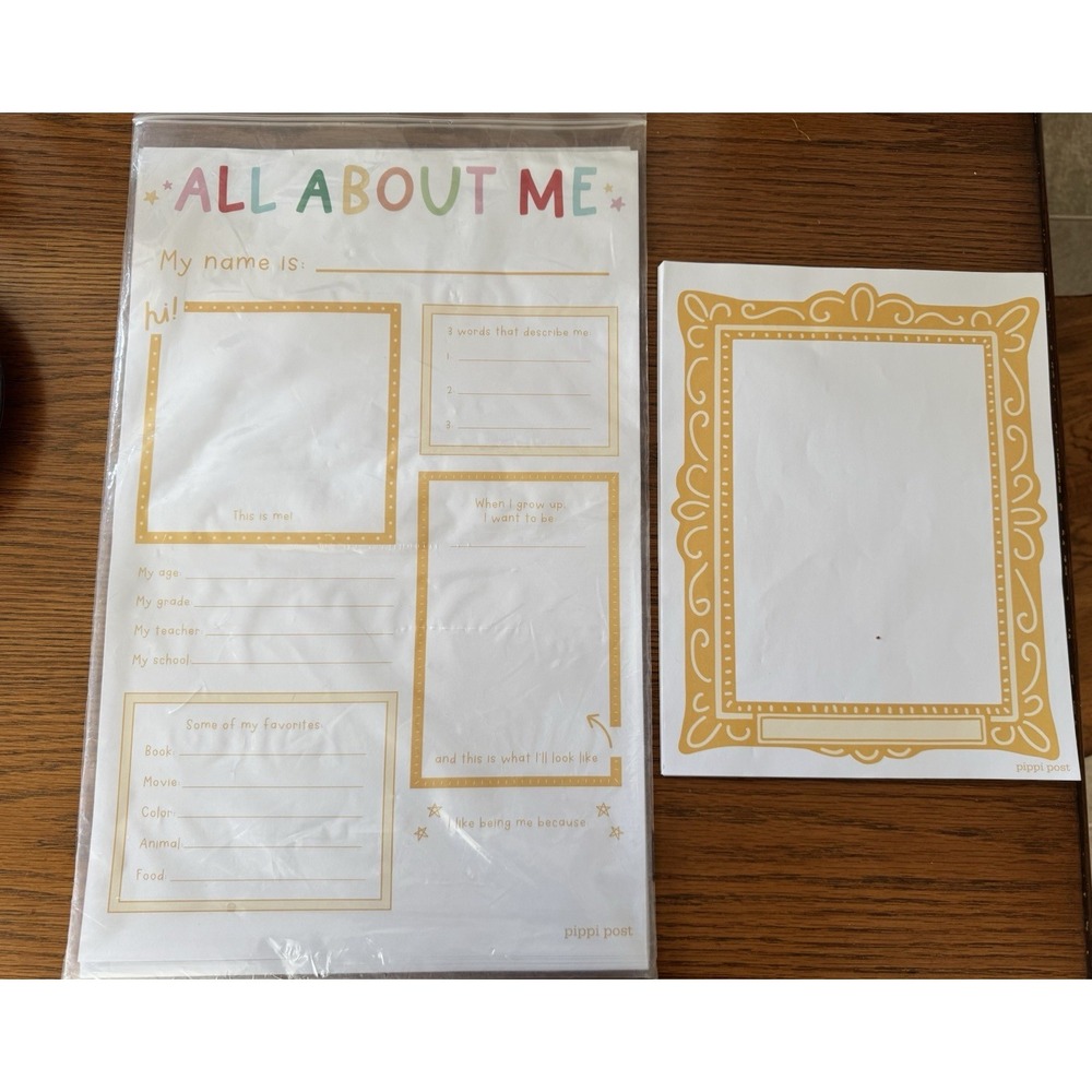 All About Me Pippi Post 17.5x11 Activity Poster With Portrait Sheets 30 Count